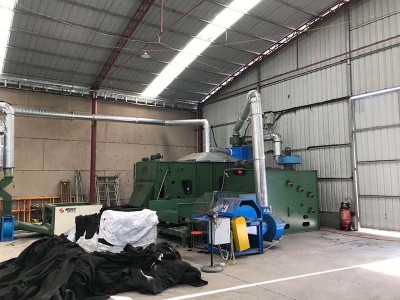 寶雞陜西某無(wú)紡布廠粉塵處理設(shè)備安裝案例